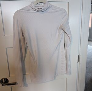 Women's XS Athleta Long Sleeve White Ribbed Turtleneck